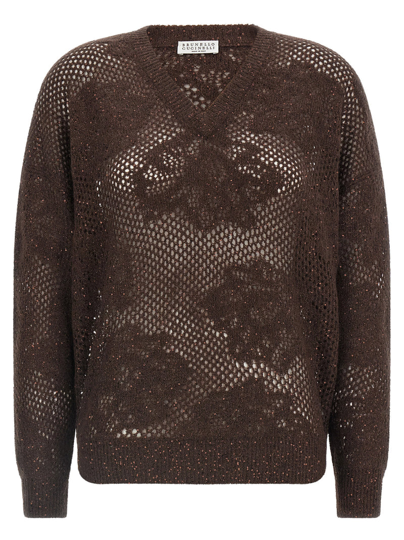 Brunello Cucinelli Brunello Cucinelli Flower Lace Sweater