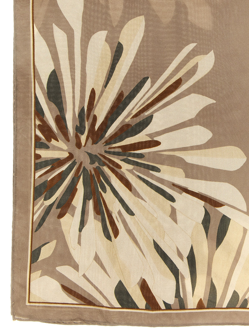 Brunello Cucinelli Bloom Print Scarf | Urbalenti™ NYC