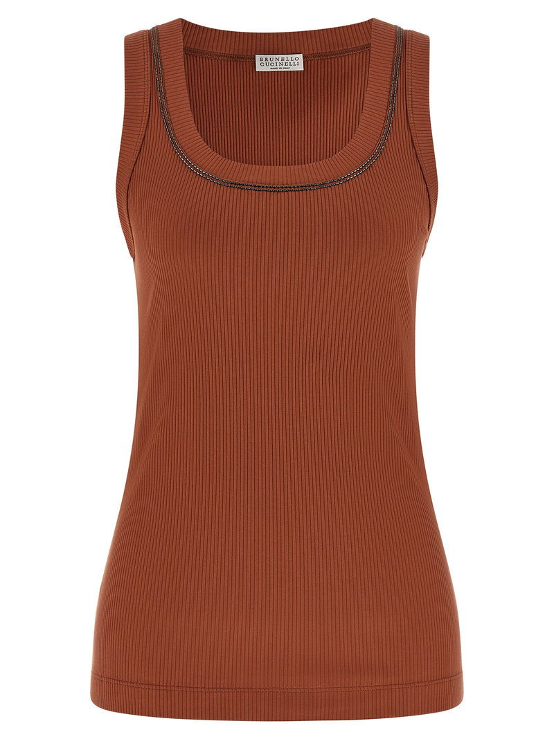 Brunello Cucinelli Brunello Cucinelli Shiny Trim Top