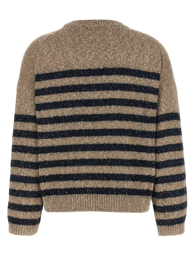 Brunello Cucinelli Dazzling Stripes Sweater | Urbalenti™ NYC