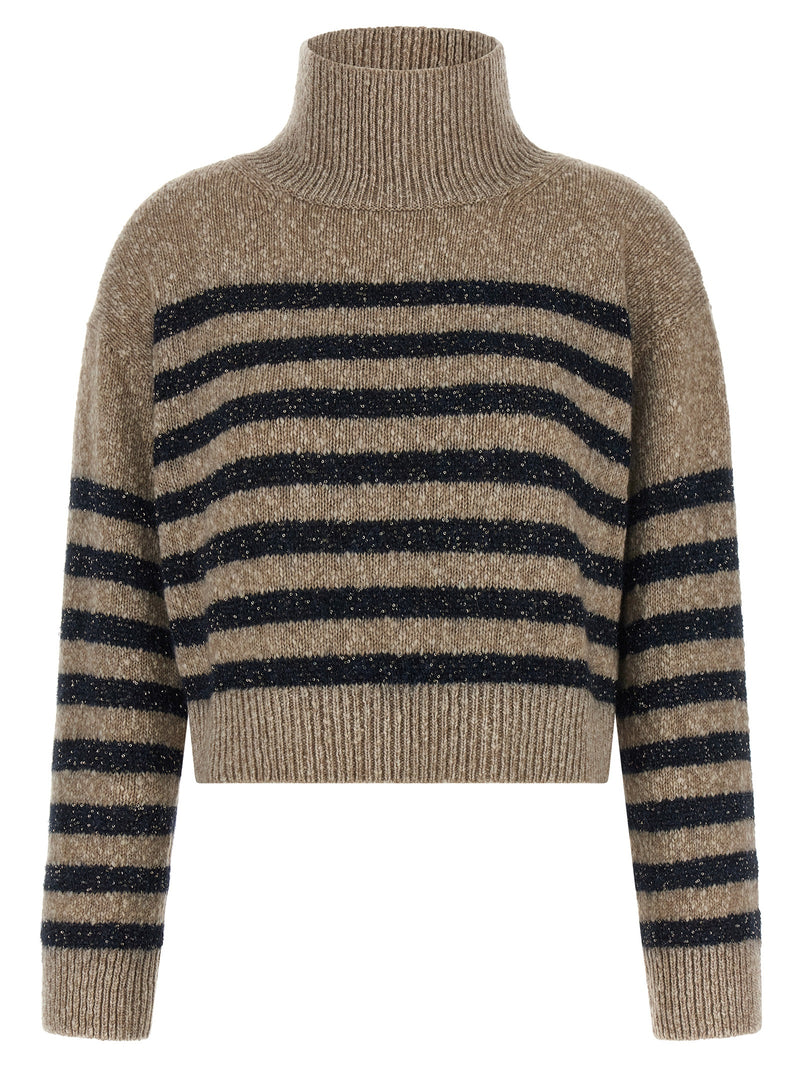Brunello Cucinelli Dazzling Stripes Sweater | Urbalenti™ NYC