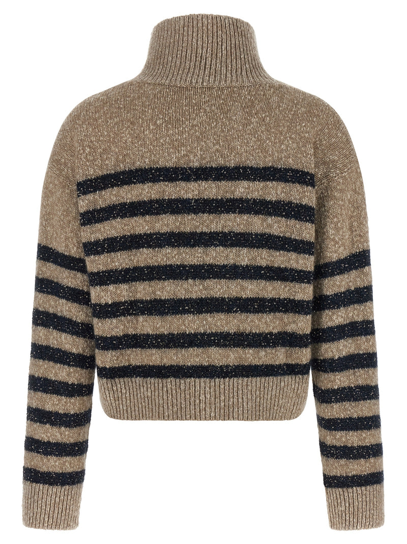Brunello Cucinelli Dazzling Stripes Sweater | Urbalenti™ NYC