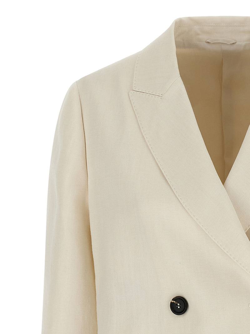 Brunello Cucinelli Double-breasted Blazer - Linen Long Sleeve - Style 21... | Urbalenti™ NYC