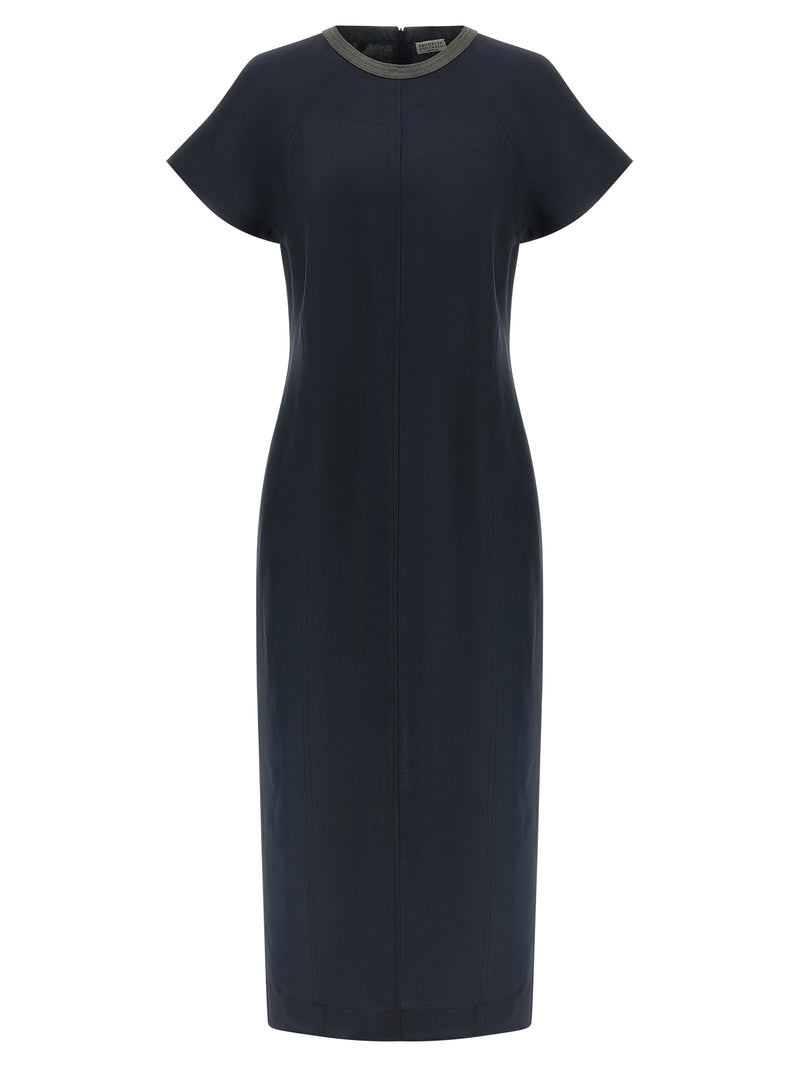 Brunello Cucinelli Precious Collar Dress | Urbalenti™... | Urbalenti™ NYC