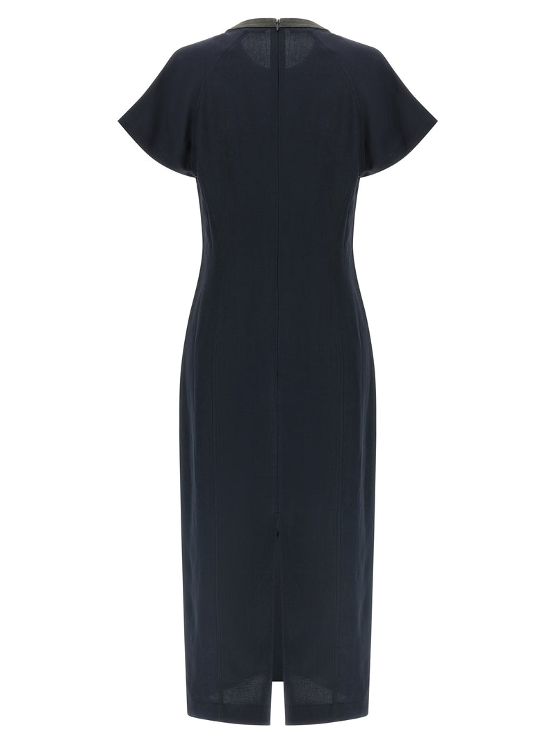 Brunello Cucinelli Precious Collar Dress | Urbalenti™... | Urbalenti™ NYC