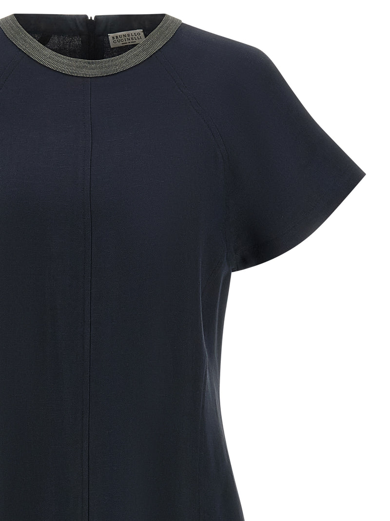 Brunello Cucinelli Precious Collar Dress | Urbalenti™... | Urbalenti™ NYC