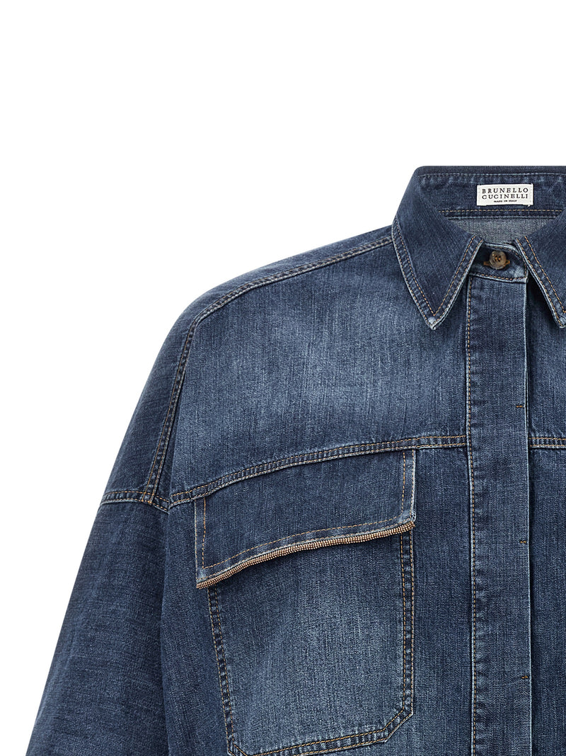 Brunello Cucinelli Lightweight Denim Shirt | Urbalenti™ NYC