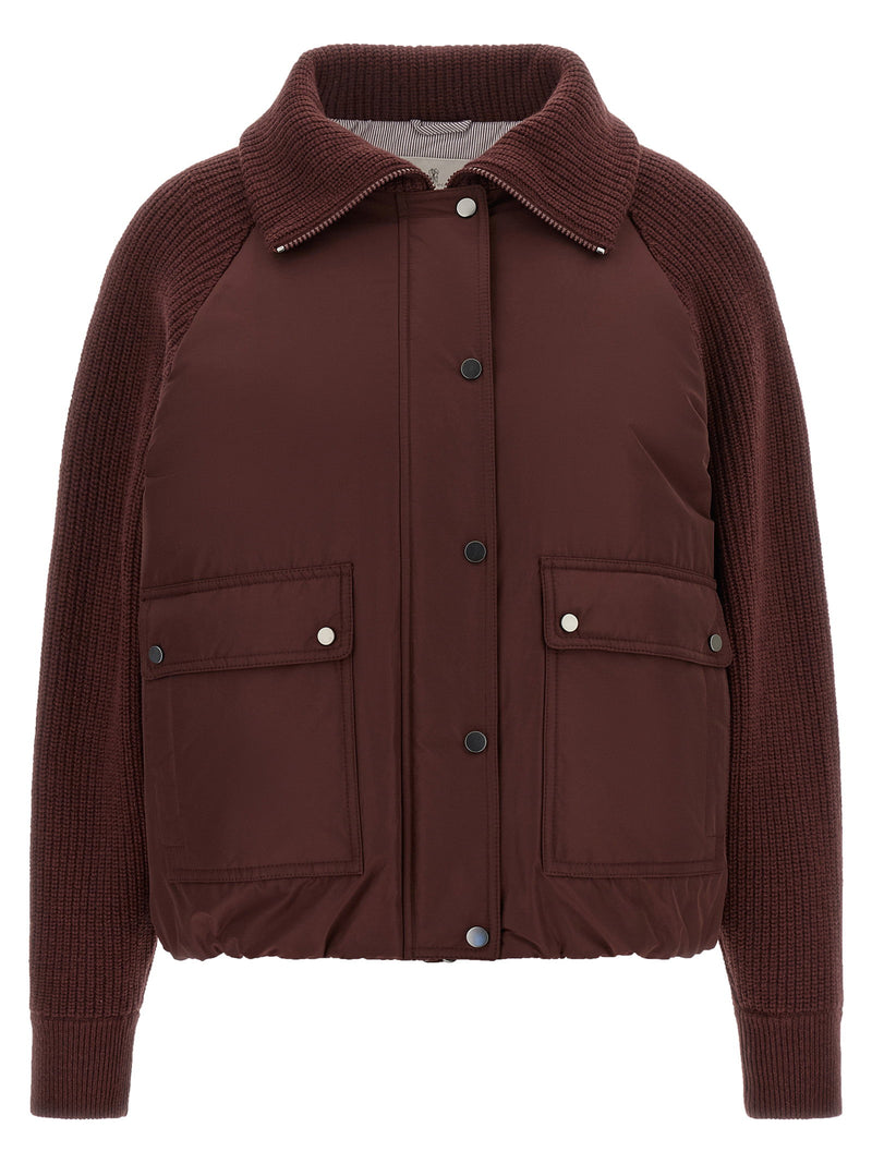Brunello Cucinelli Brunello Cucinelli Shiny Zipper Pull Down Jacket