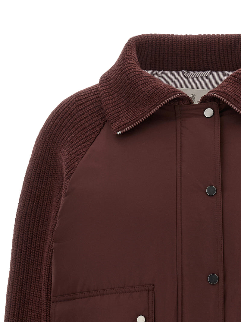 Brunello Cucinelli Brunello Cucinelli Shiny Zipper Pull Down Jacket