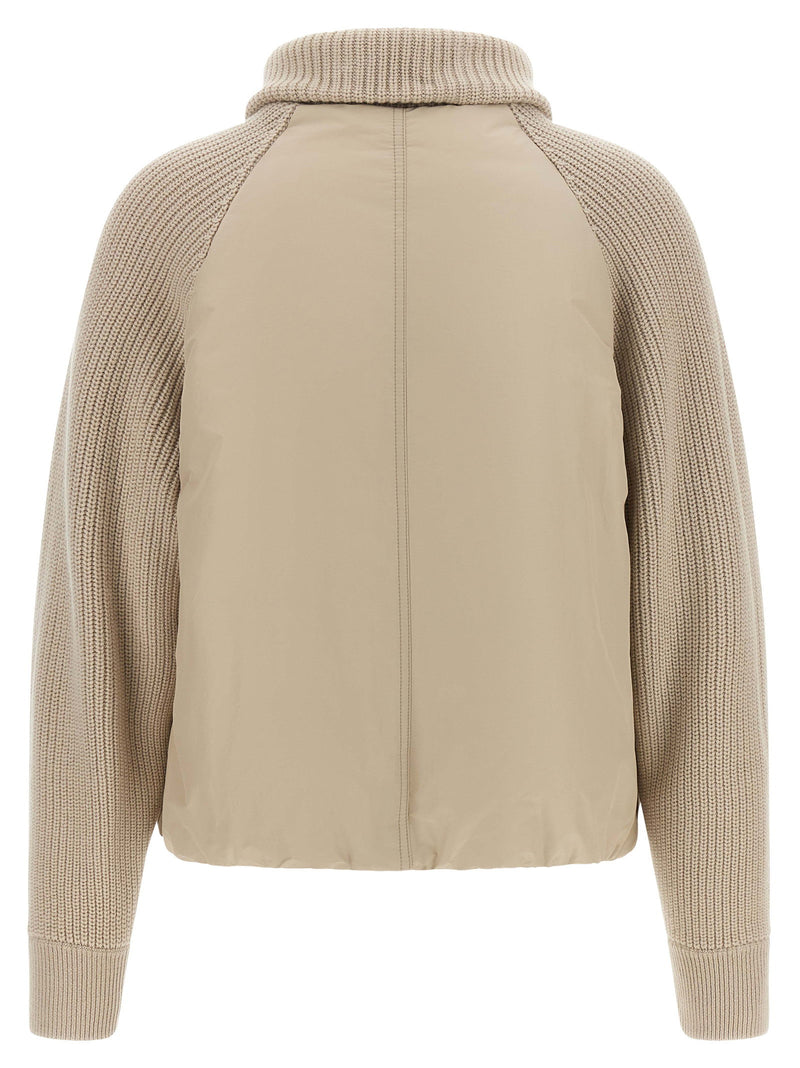 Brunello Cucinelli Brunello Cucinelli Knit Insert Down Jacket