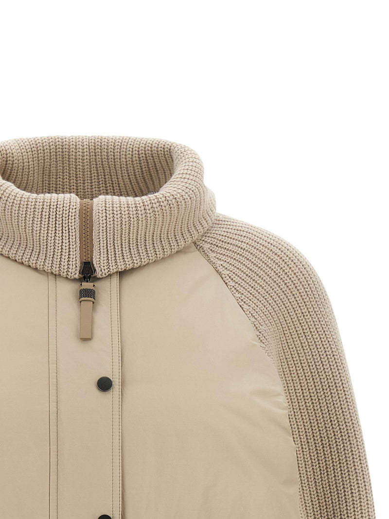 Brunello Cucinelli Brunello Cucinelli Knit Insert Down Jacket