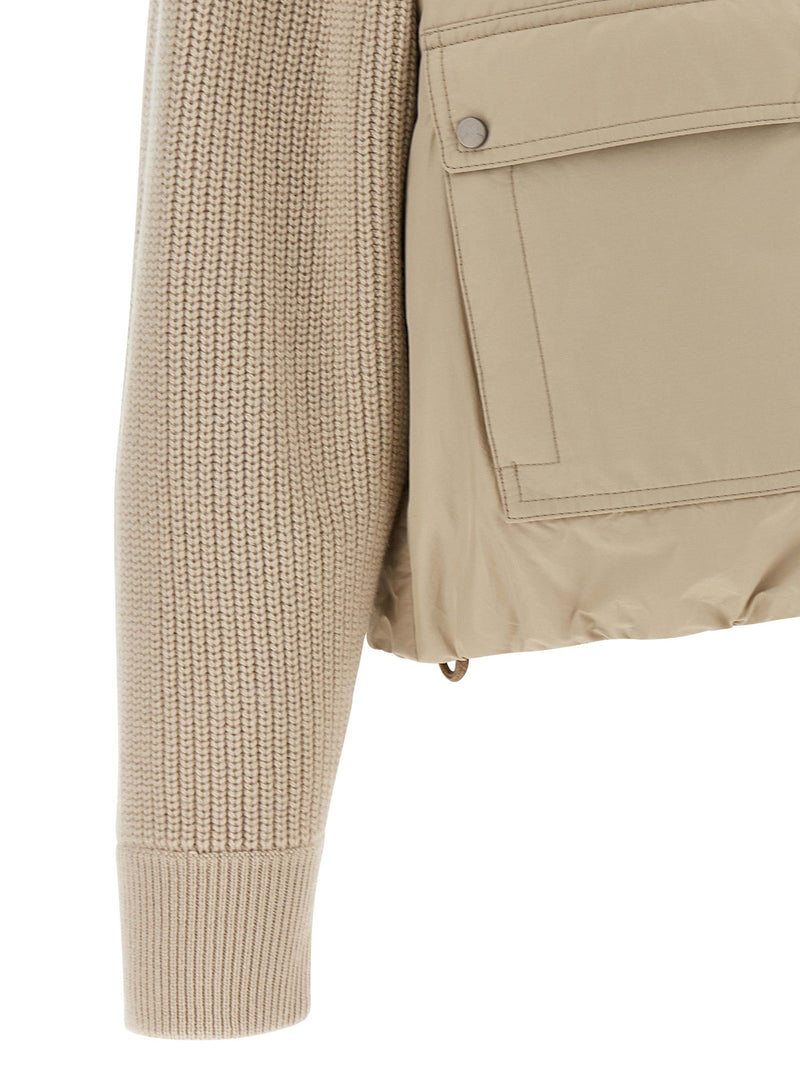 Brunello Cucinelli Brunello Cucinelli Knit Insert Down Jacket