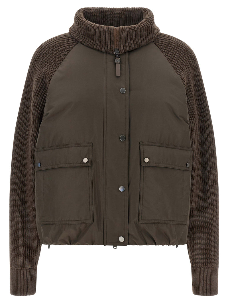 Brunello Cucinelli Brunello Cucinelli Knit Insert Down Jacket