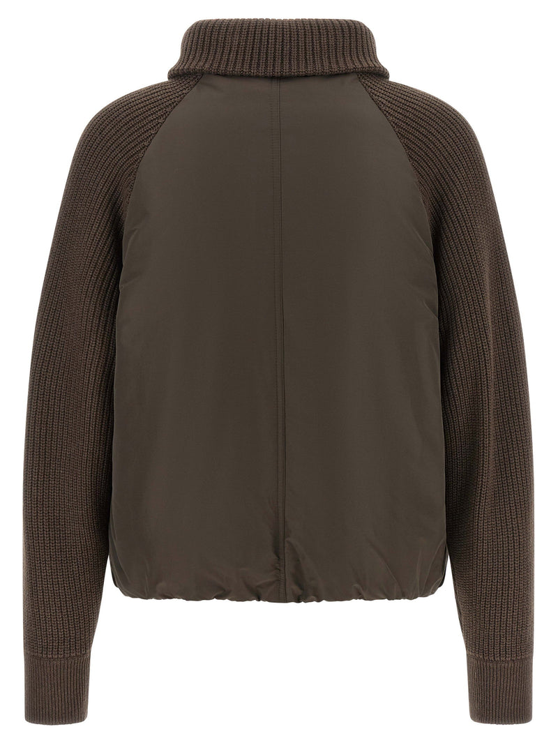 Brunello Cucinelli Brunello Cucinelli Knit Insert Down Jacket