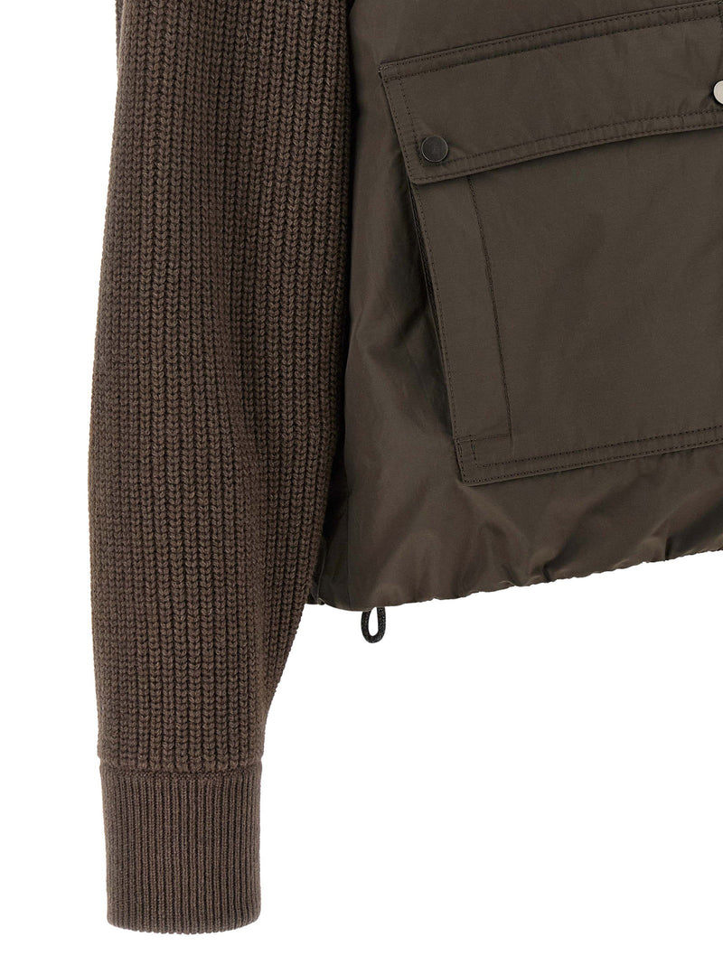 Brunello Cucinelli Brunello Cucinelli Knit Insert Down Jacket