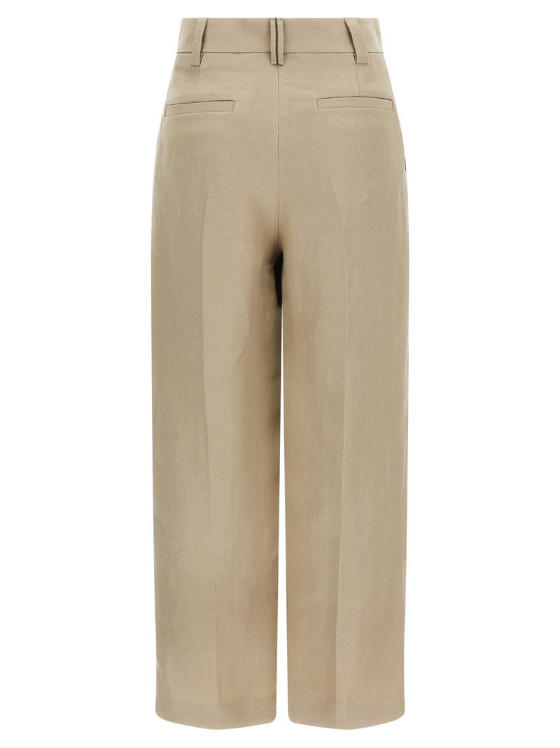 Brunello Cucinelli Brunello Cucinelli Linen Trousers | URBALENTI™ NYC