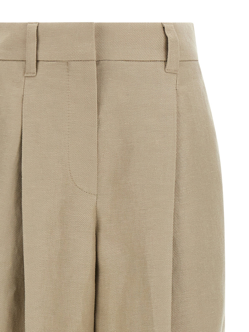 Brunello Cucinelli Brunello Cucinelli Linen Trousers | URBALENTI™ NYC