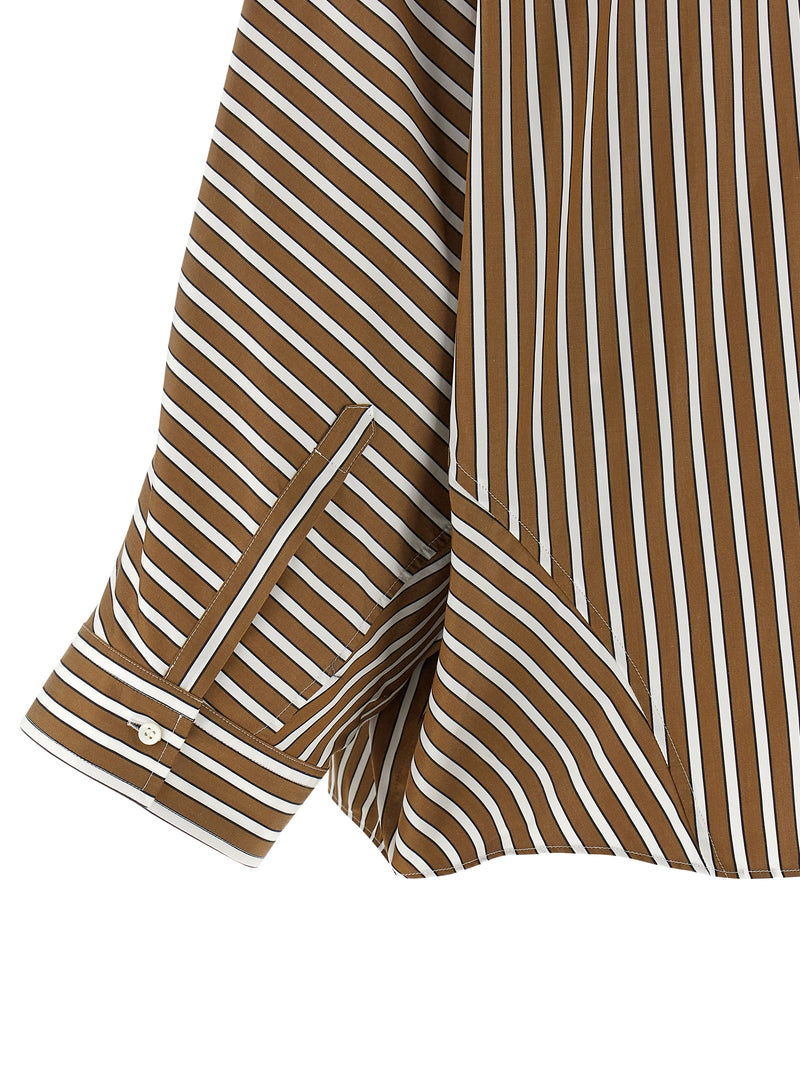 Brunello Cucinelli Monile Striped Shirt - Cotton Oversized - Style 16C00... | Urbalenti™ NYC