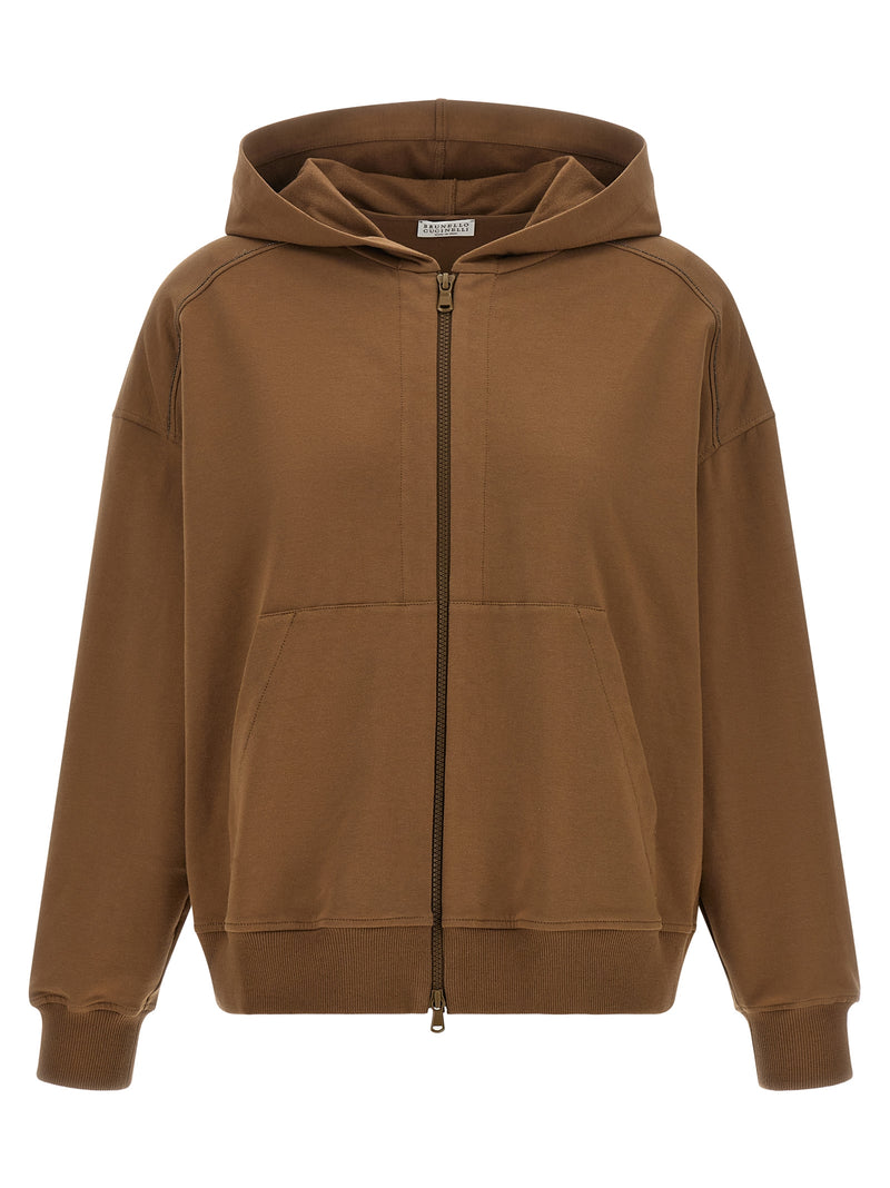 Brunello Cucinelli Brunello Cucinelli Shiny Trims Hoodie