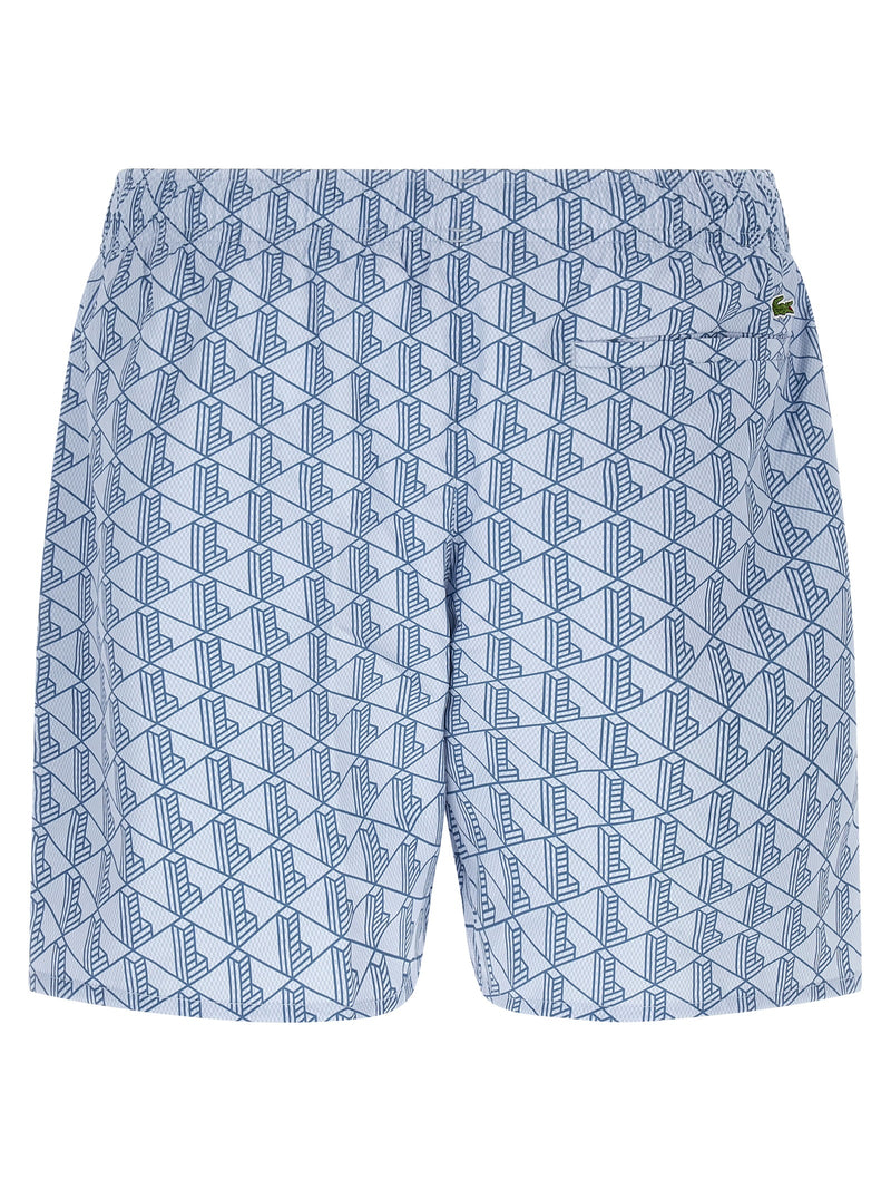 Lacoste Monogram Print Swimsuit | Urbalenti™ NYC