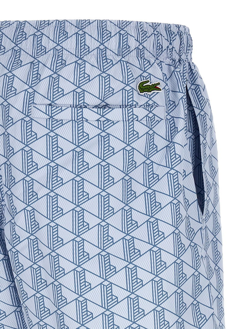 Lacoste Monogram Print Swimsuit | Urbalenti™ NYC