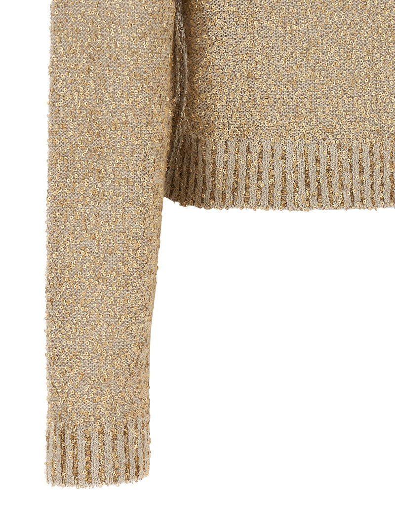 Brunello Cucinelli Micro Sequin Sweater | Urbalenti™ NYC