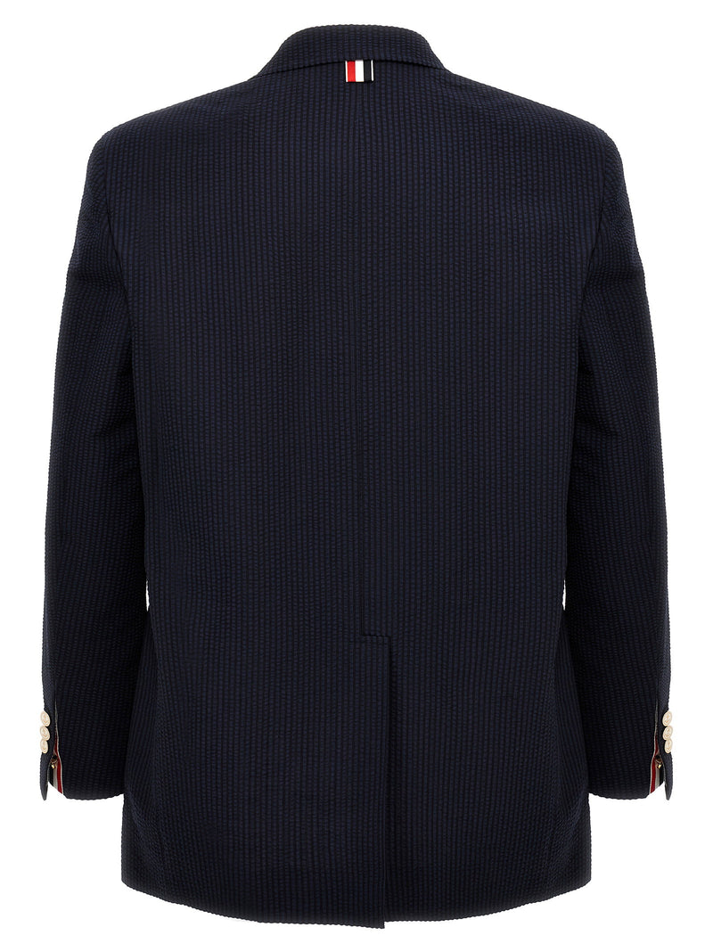 Thom Browne Thom Browne Single-breasted Seersucker Blazer