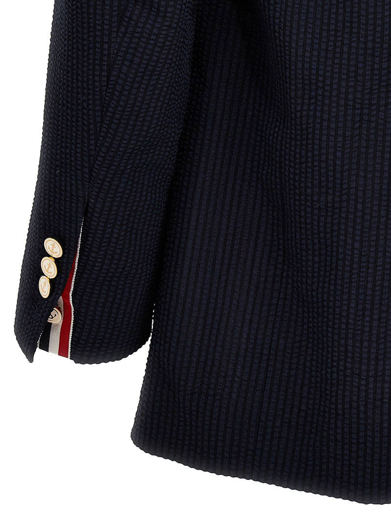 Thom Browne Thom Browne Single-breasted Seersucker Blazer