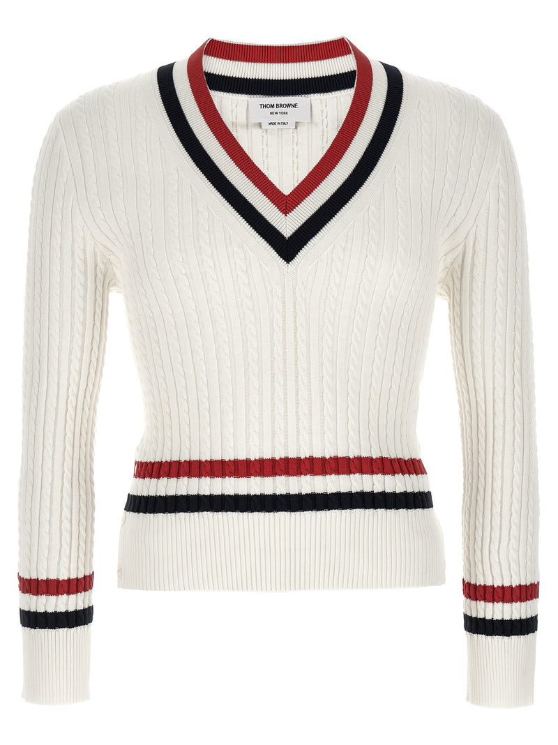 Thom Browne Thom Browne Rwb Intarsia Sweater