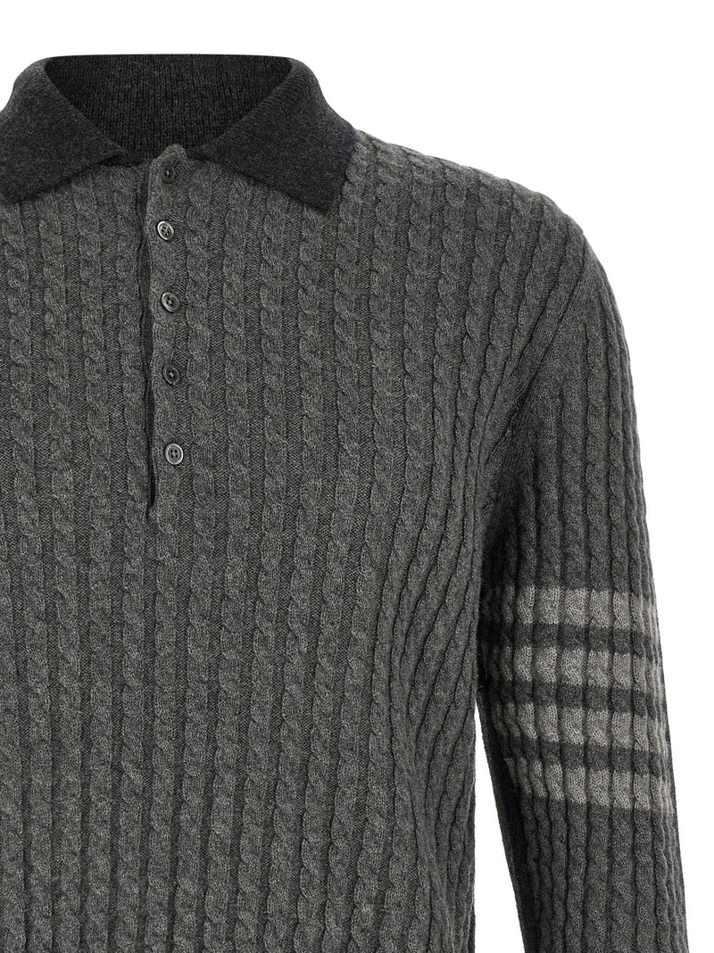 Thom Browne Thom Browne 2-in-1 Trompe Loeil Polo Shirt