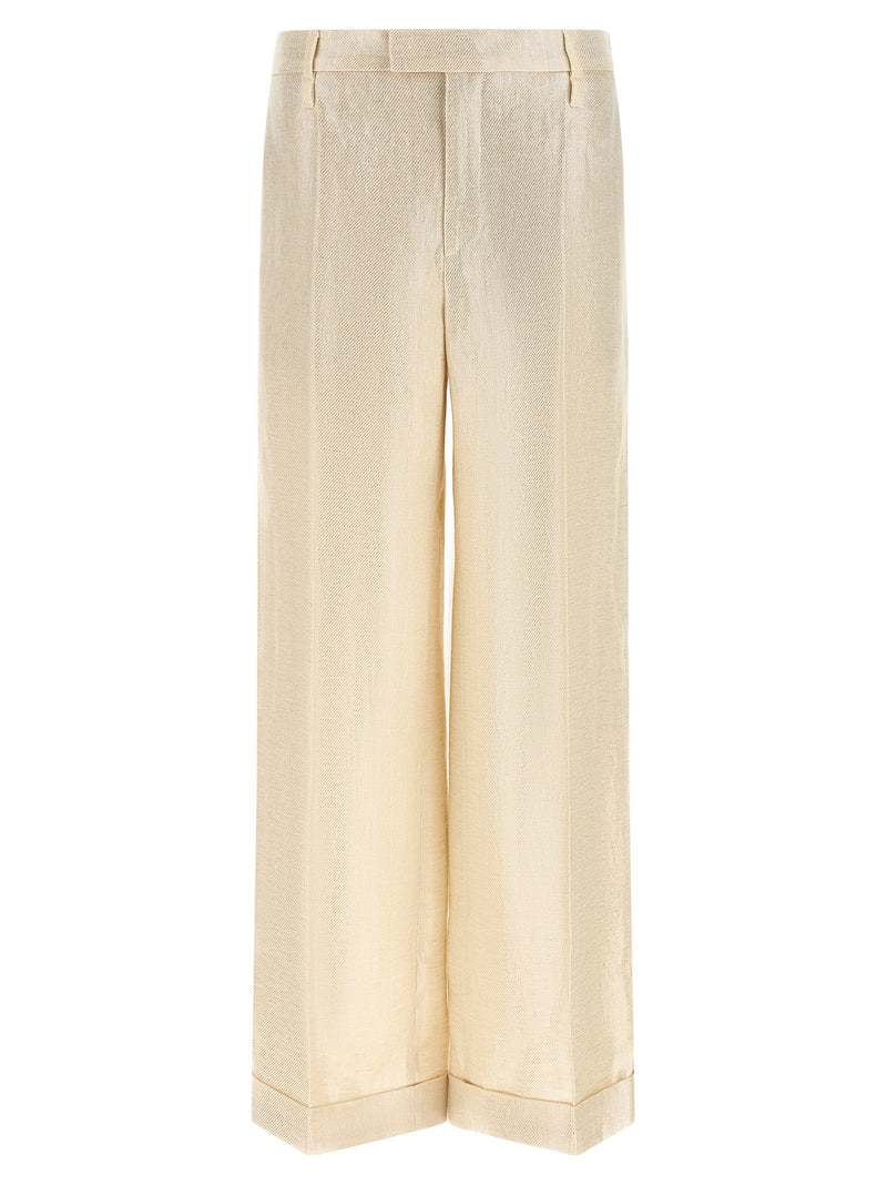 Brunello Cucinelli Brunello Cucinelli Lamé Linen Pants