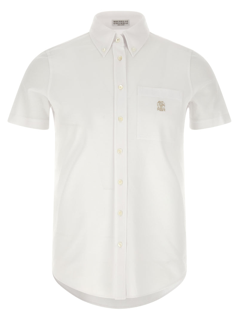 Brunello Cucinelli Logo Embroidery Shirt - Cotton - Style 4VT716C159 | URBALENTI ™