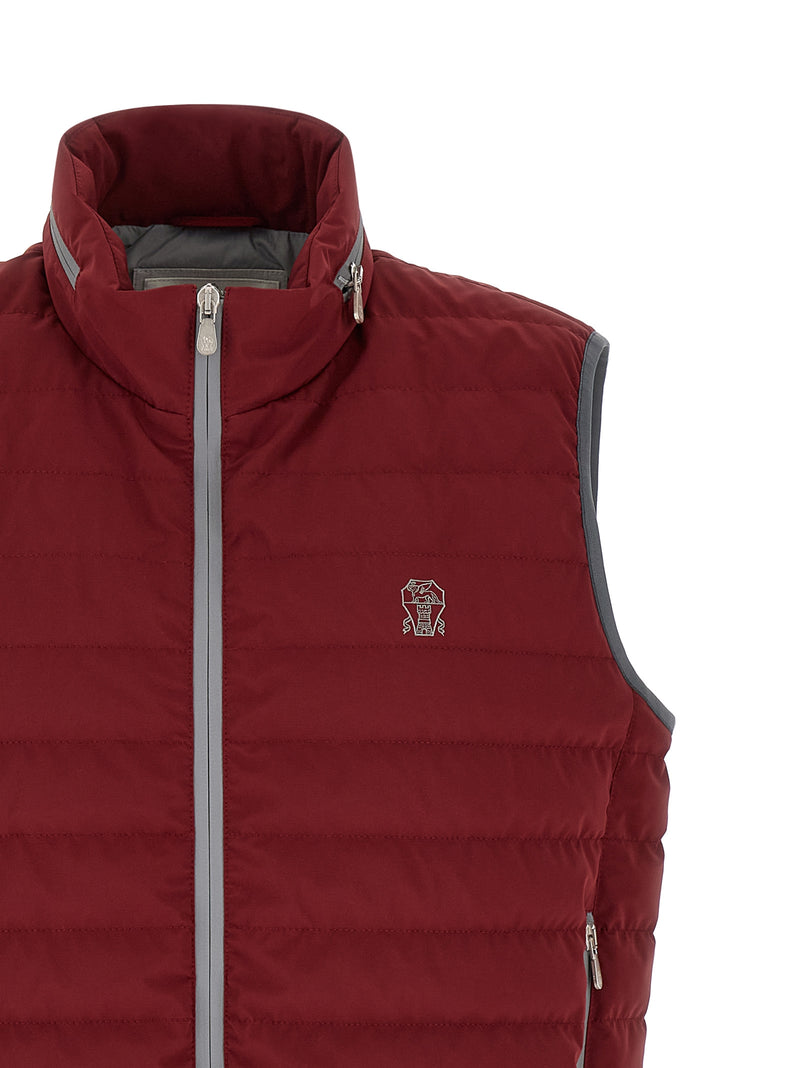 Brunello Cucinelli Logo Vest - Nylon Logo Embroidery | Urbalenti™ NYC