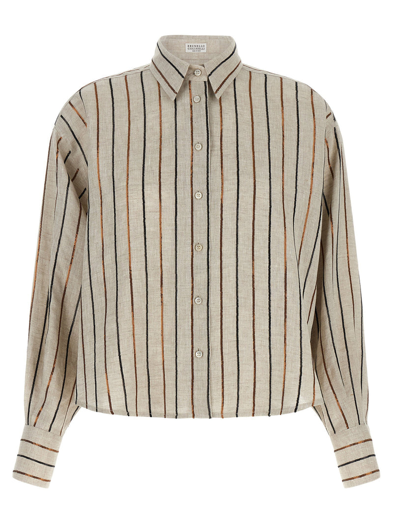 Brunello Cucinelli Brunello Cucinelli Sparkling Stripes Shirt
