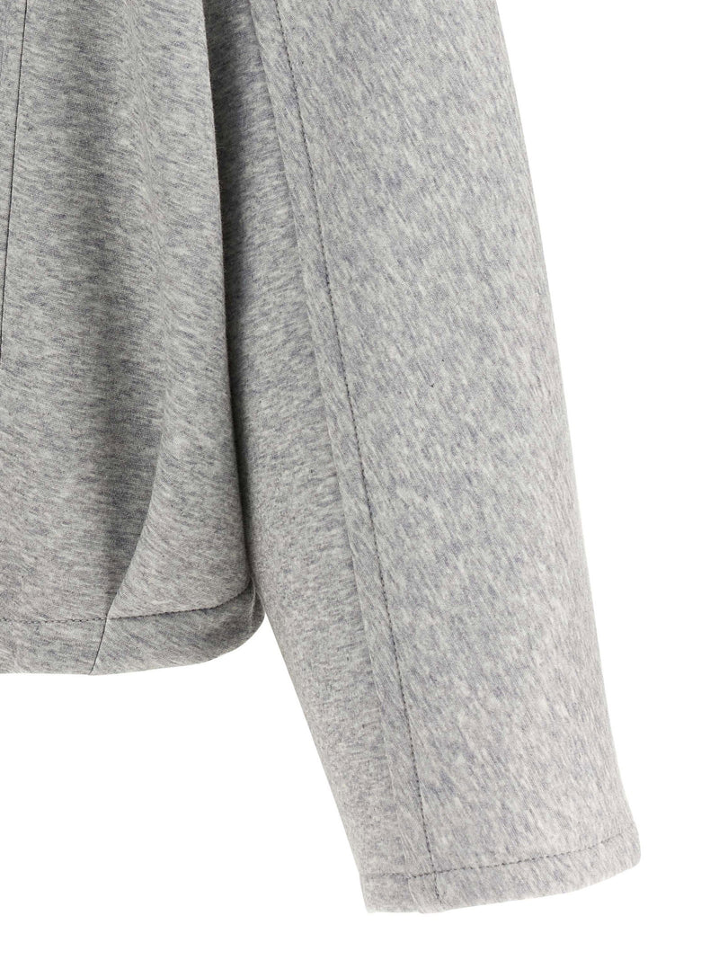 Brunello Cucinelli Brunello Cucinelli Shiny Zipper Pull Cropped Hoodie