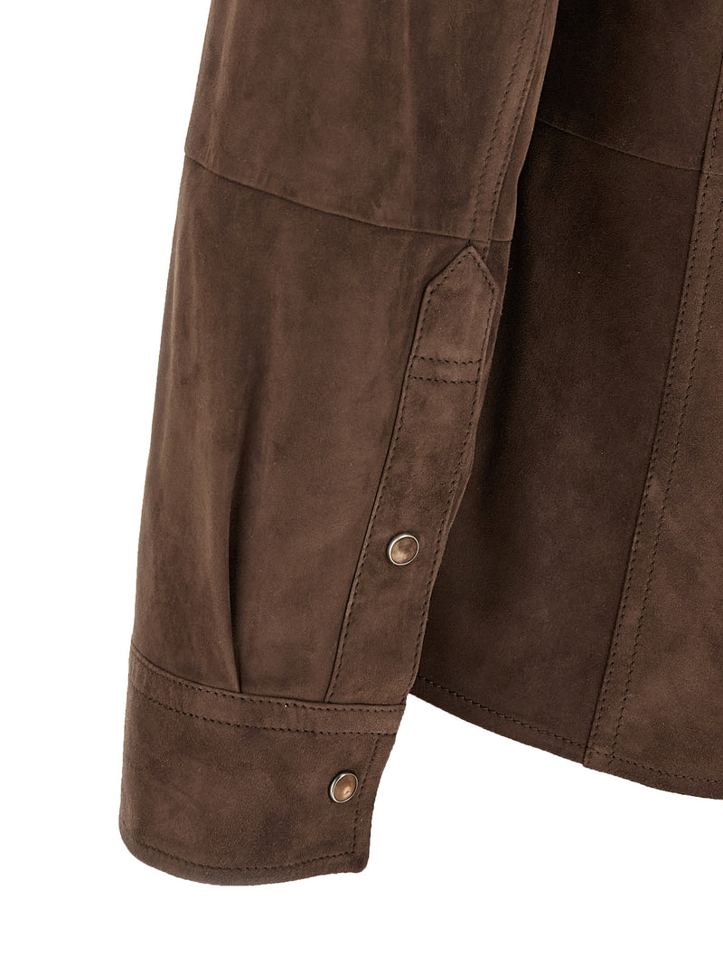 Brunello Cucinelli Suede Overshirt | Urbalenti™ NYC