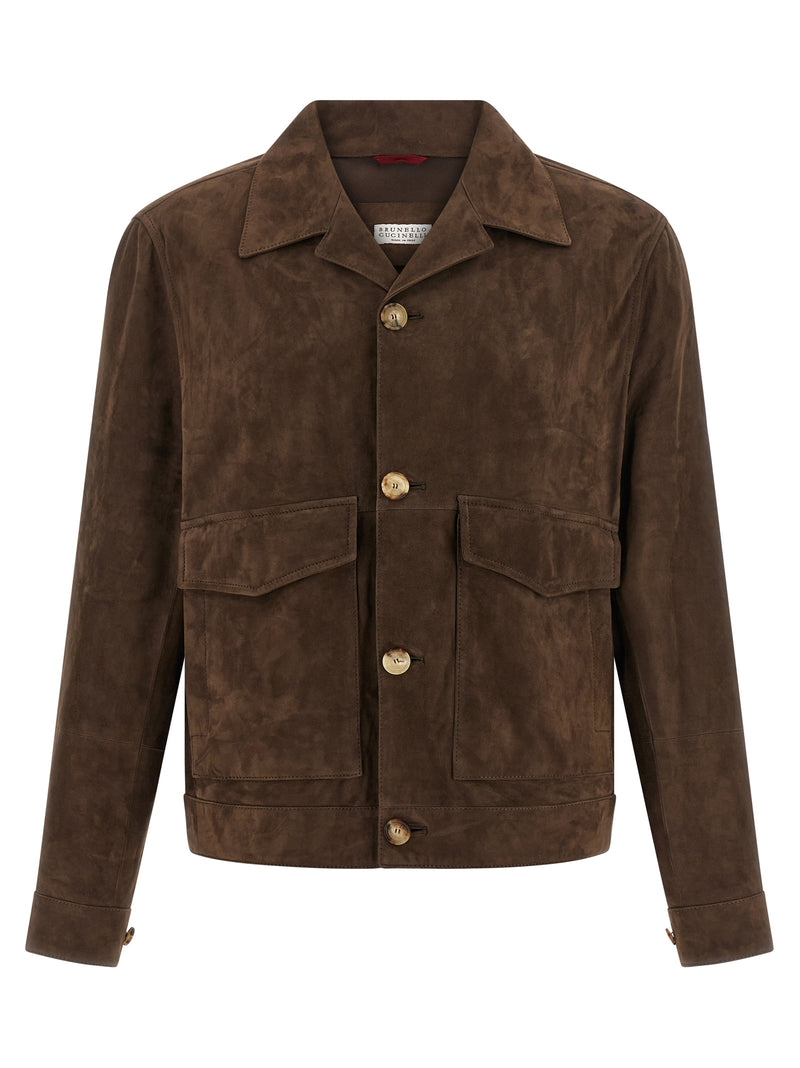 Brunello Cucinelli Suede Jacket - Suede - Style 4C8552 | Urbalenti | Urb... | Urbalenti™ NYC