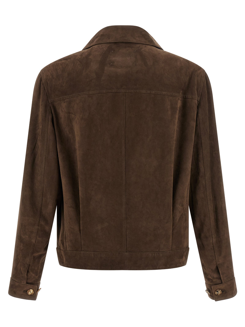 Brunello Cucinelli Suede Jacket - Suede - Style 4C8552 | Urbalenti | Urb... | Urbalenti™ NYC