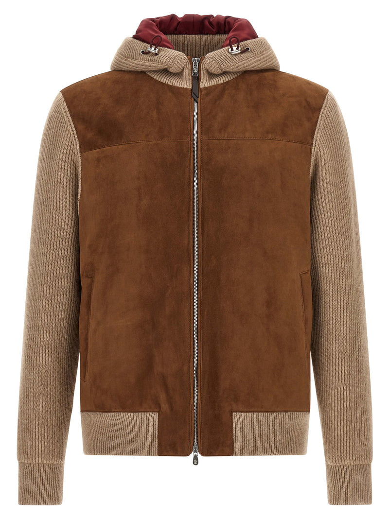 Brunello Cucinelli Brunello Cucinelli Suede And Cashmere Bomber Jacket