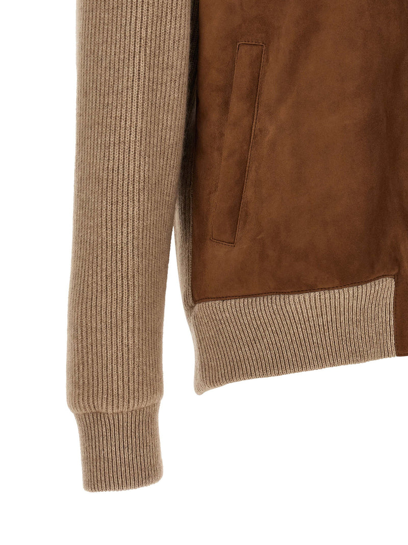 Brunello Cucinelli Brunello Cucinelli Suede And Cashmere Bomber Jacket