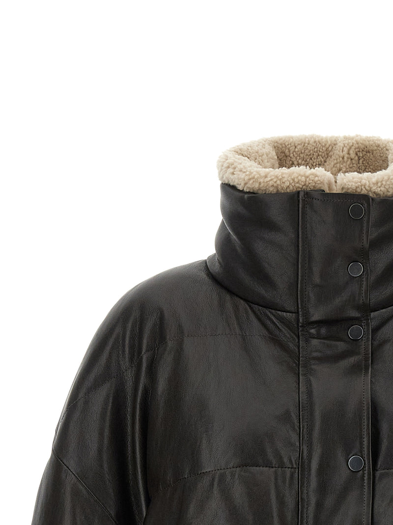 Brunello Cucinelli Brunello Cucinelli Padded Leather Jacket