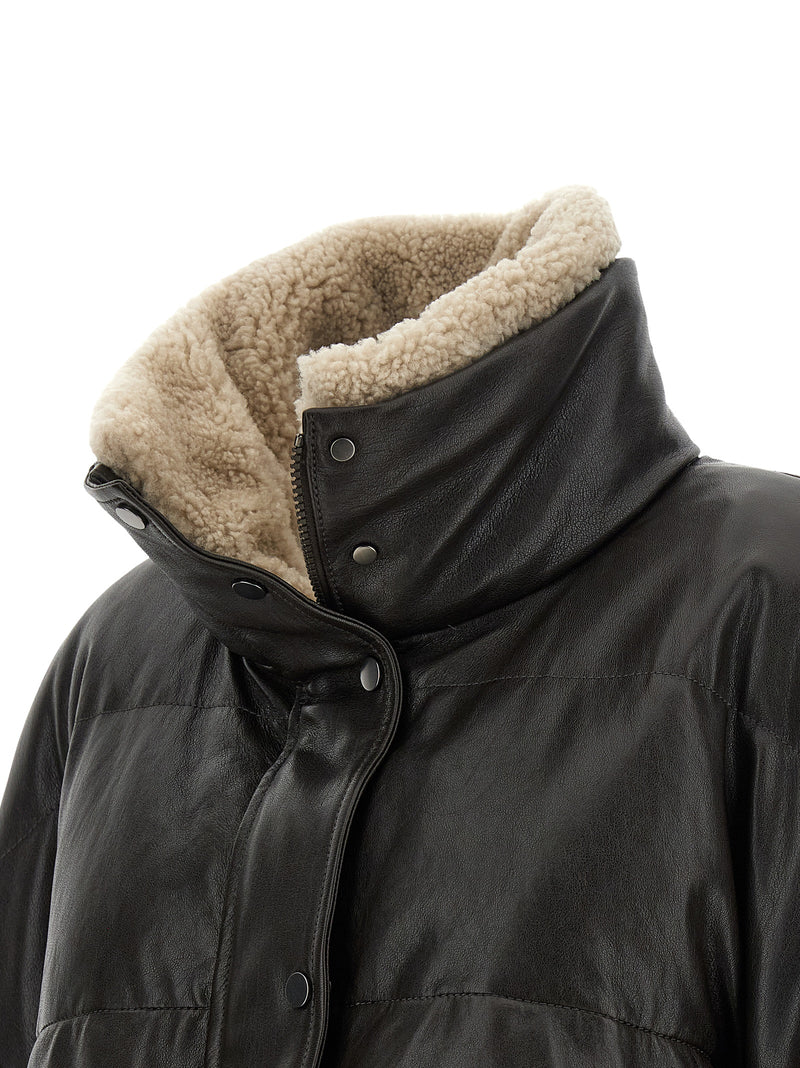 Brunello Cucinelli Brunello Cucinelli Padded Leather Jacket