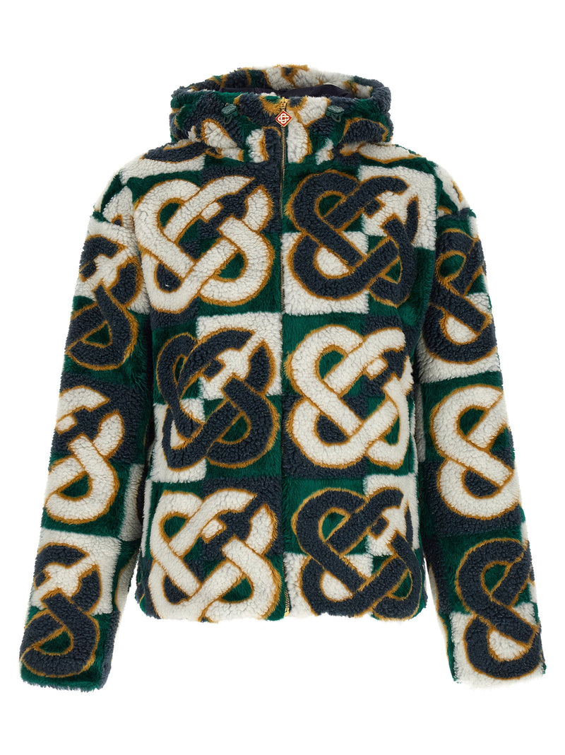 Casablanca Casablanca Monogram Intarsia Fleece Jacket