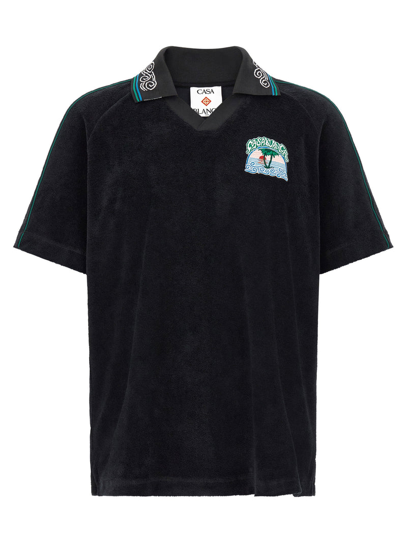Casablanca Casablanca Towelling Jacquard Polo Shirt