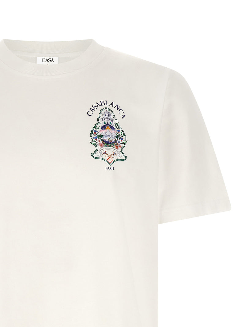 Casablanca Casablanca Hotel Emblem Print T-shirt