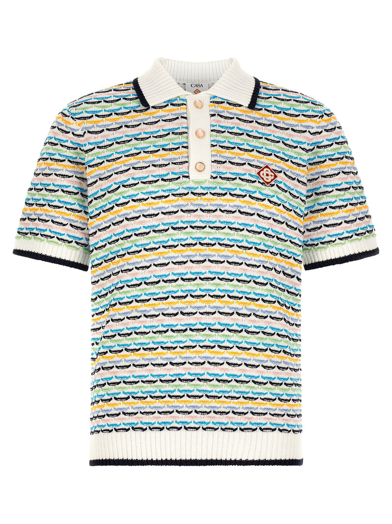 Casablanca Casablanca Tuck Stitch Polo Shirt