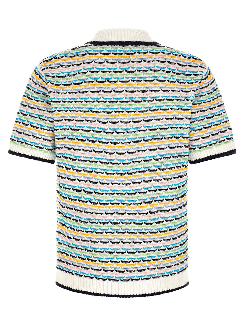 Casablanca Casablanca Tuck Stitch Polo Shirt