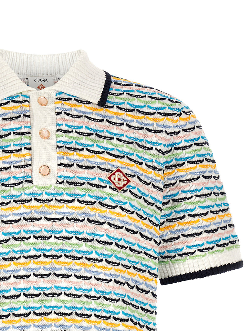Casablanca Casablanca Tuck Stitch Polo Shirt