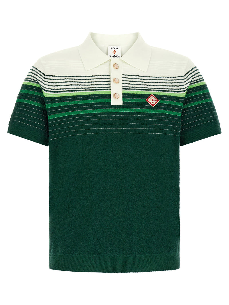 Casablanca Casablanca Bouclé Stripes Polo Shirt