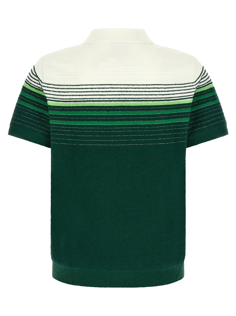 Casablanca Casablanca Bouclé Stripes Polo Shirt